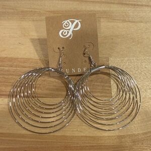 Plunder Multi-Hoop Silver Earrings